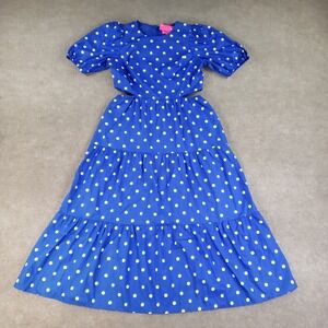 NWT Lilly Pulitzer Lyssa Dress Size 12 Blue Grotto Hunter Spot‎ Cutout Tiered